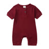 Summer Newborn Baby Romper Solid Color 0-24 Months