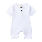 Summer Newborn Baby Romper Solid Color 0-24 Months