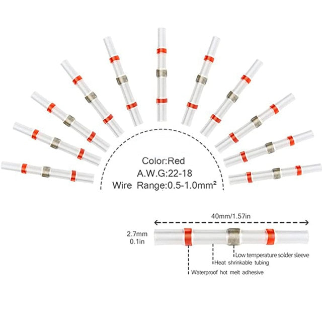 50/100/250PCS Mixed Heat Shrink Connect Terminals (Waterproof)