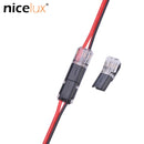 10pcs 2pin Pluggable Wire Connector Quick Splice Electrical Cable Crimp Terminals for Wires Wiring 22-20AWG LED Car Connectors