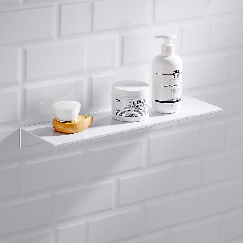 Nordic white bathroom shelf wall mount