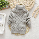 PHILOLOGY 2T-8T bear thick Knitted Turtleneck