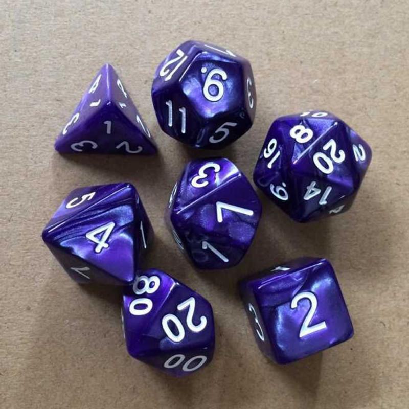 7pcs/set 17 Colors Multifaceted Dice