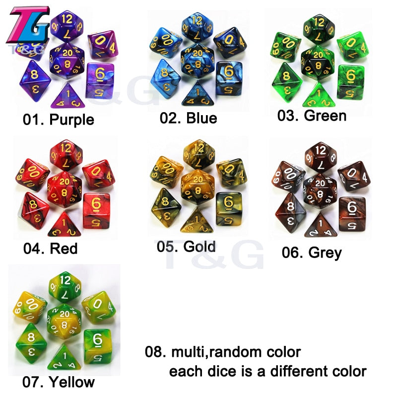 2-color Dice Set 7pcs