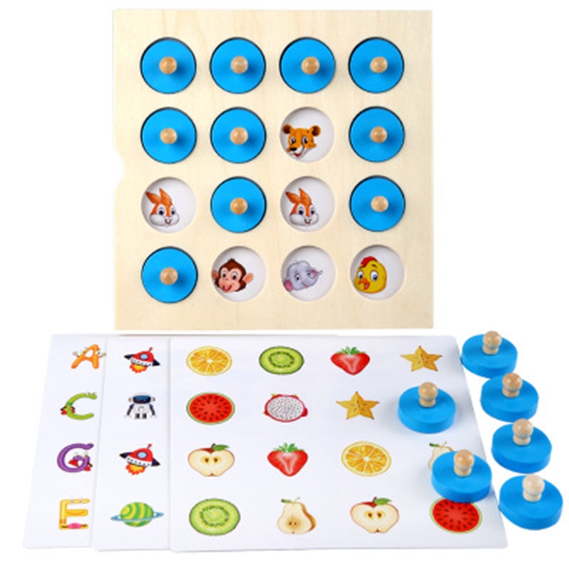 Montessori memory 3D wooden puzzle