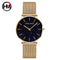 Sahara Desert Dial Japan Quartz Wristwatch Stainless Steel Rose Gold Waterproof Watch for Women