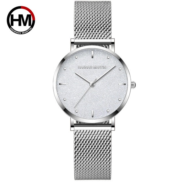 Sahara Desert Dial Japan Quartz Wristwatch Stainless Steel Rose Gold Waterproof Watch for Women