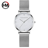 Sahara Desert Dial Japan Quartz Wristwatch Stainless Steel Rose Gold Waterproof Watch for Women
