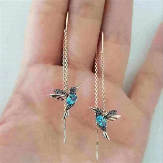 Moon - Star  - Flower - Humming Bird - Long Style Earrings