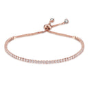 Cubic Zirconia Tennis Bracelet Rose Gold Link Chain