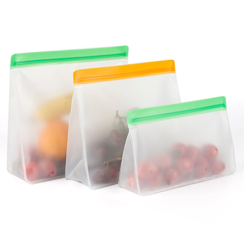 Reusable Freezer Silicone Food Storage Containers