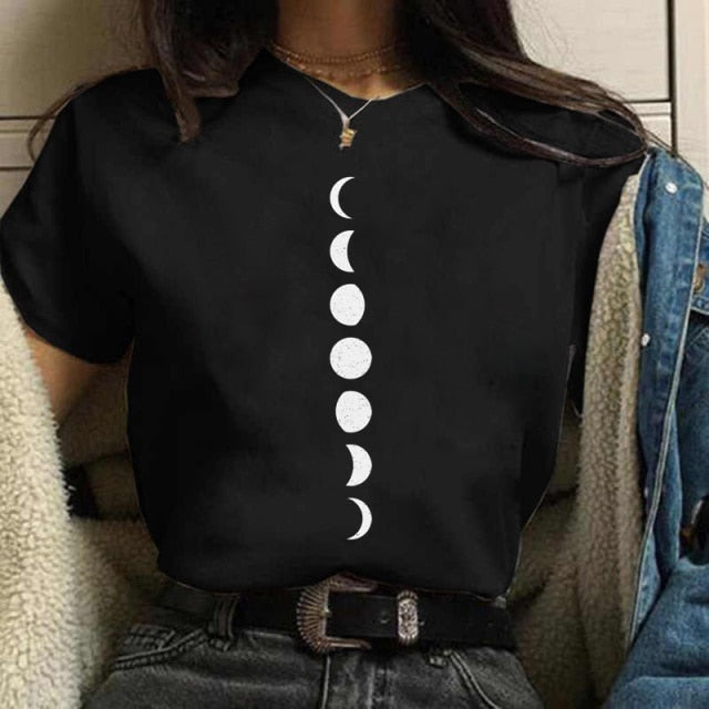 Print Casual Moon and Outdoor T Shirt Designs for Women