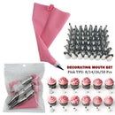 8/14/26/50pcs Pink Silicone Pastry Bags Tips 48 Icing Piping Nozzle