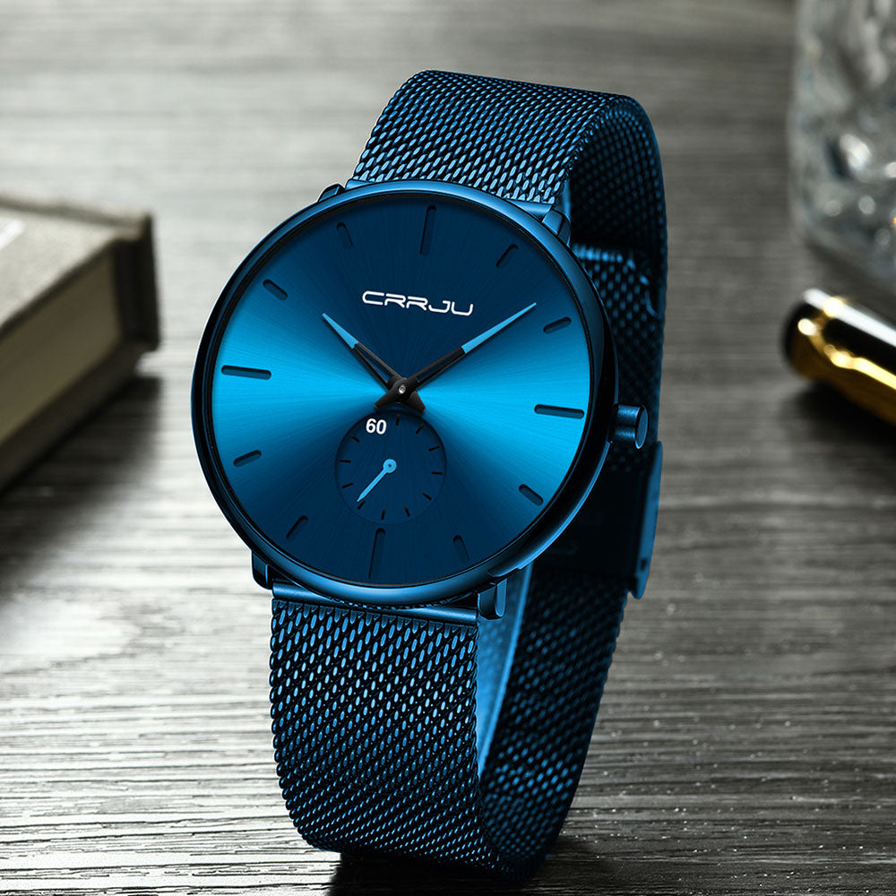 Luxury Quartz Men Casual Slim Mesh Watch