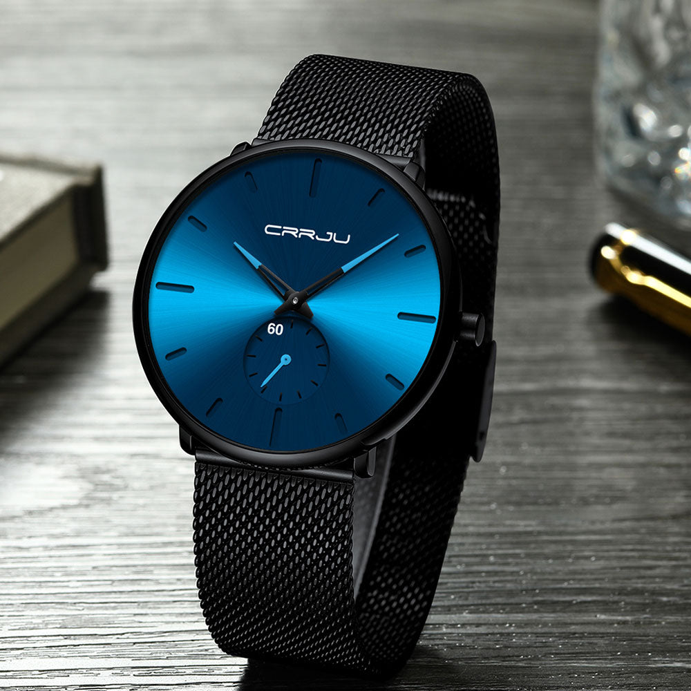 Luxury Quartz Men Casual Slim Mesh Watch