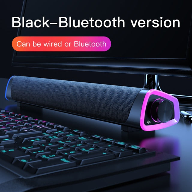 3D Surround Soundbar Bluetooth 5.0 Speaker / Wired Computer Speaker