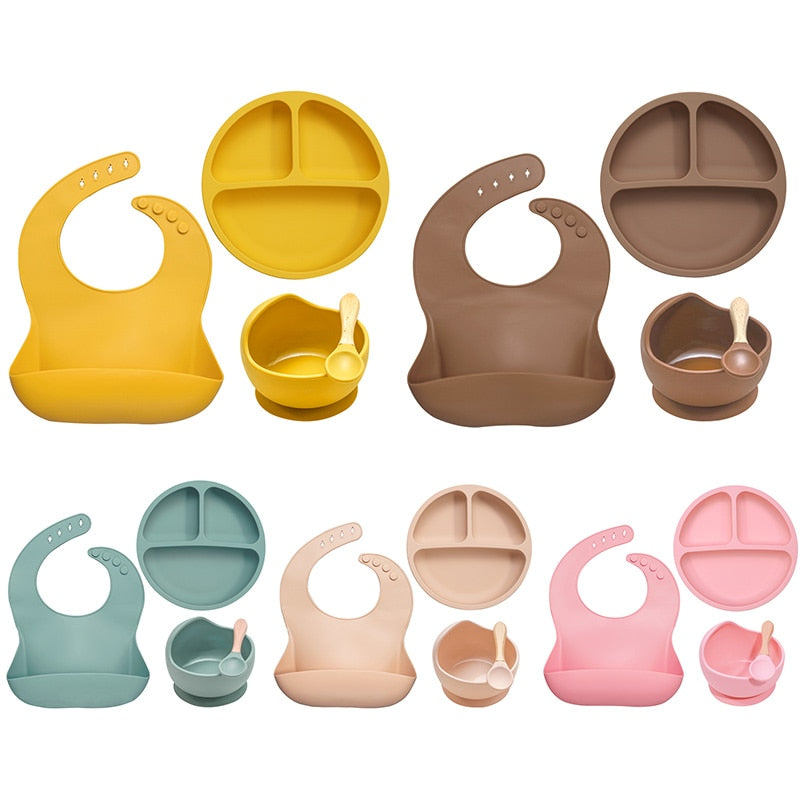 Silicone Table Settings for Baby and Toddlers (Comes as Set)