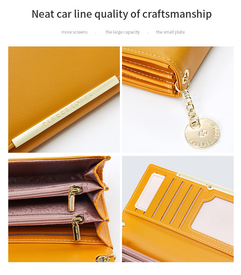 Multiple Color Luxury Leather Card Holder Wallet | Long Clutch