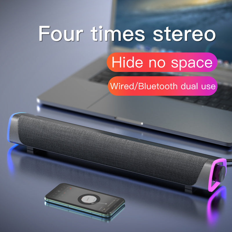 3D Surround Soundbar Bluetooth 5.0 Speaker / Wired Computer Speaker