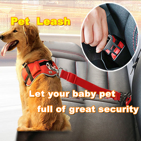 Dog Cat Car Safety Belt Adjustable Leash