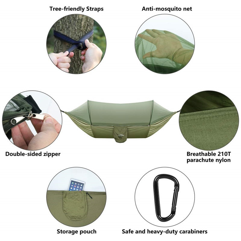 2021 Camping Hammock with Mosquito Net