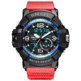 SMAEL Men 50m Waterproof  LED Quartz Digital Sports Watches