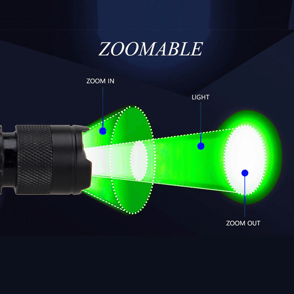 Mini Zoomable 1200LM XPE LED Waterproof Flashlight AA/14500 Powered Clip Pen Light Lamp 3 Modes