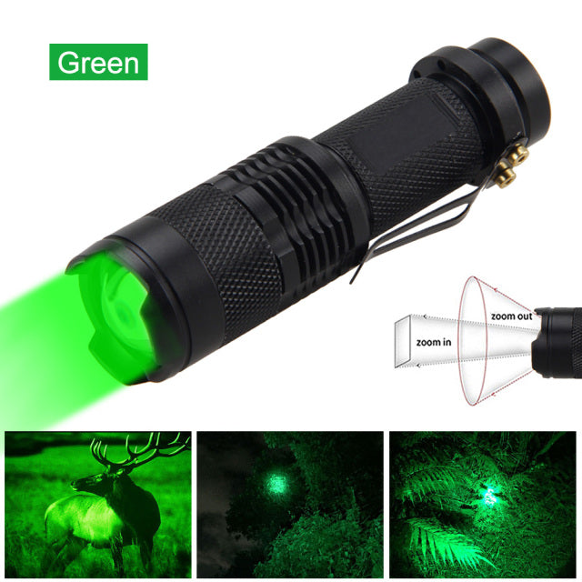 Mini Zoomable 1200LM XPE LED Waterproof Flashlight AA/14500 Powered Clip Pen Light Lamp 3 Modes