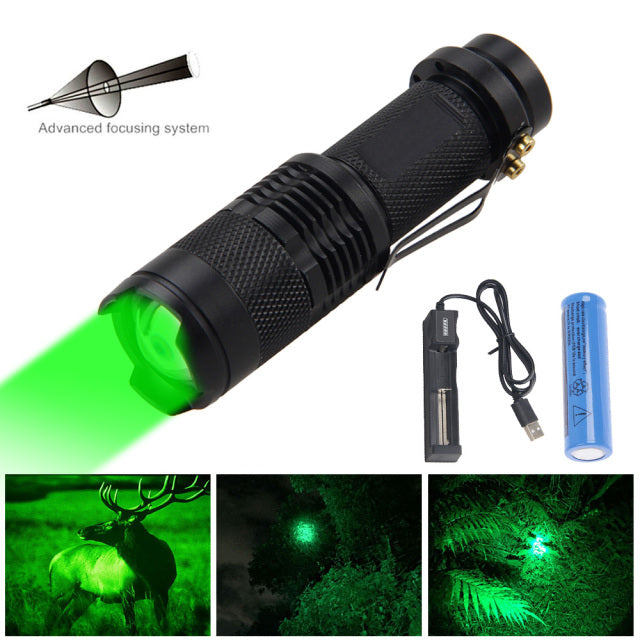 Mini Zoomable 1200LM XPE LED Waterproof Flashlight AA/14500 Powered Clip Pen Light Lamp 3 Modes