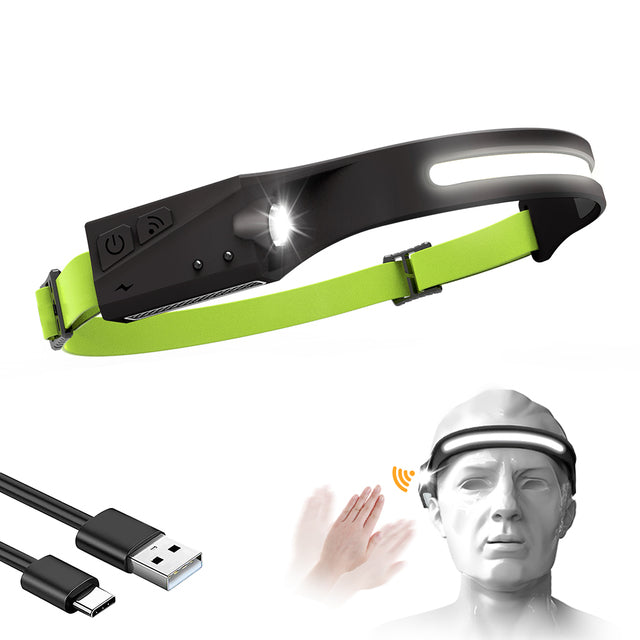 LED Headlamp Rechargeable Sensor Headlight with Built-in Battery
